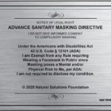 AVD 3 . Advance Sanitary Masking Directive